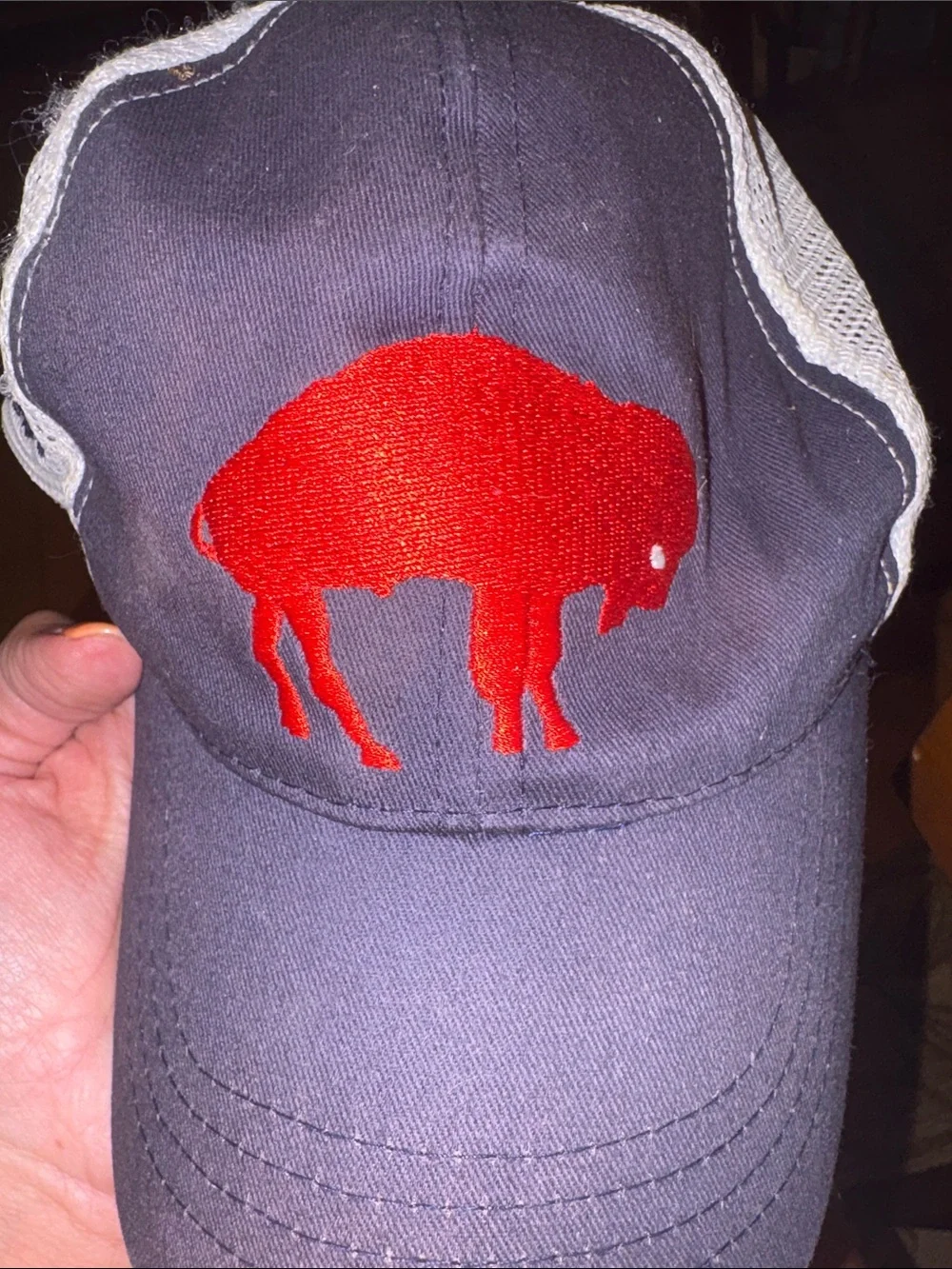 Throwback buffalo bills labatt trucker mesh hat